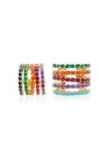 Joanna Laura Constantine Gold-plated Rainbow Crisscross Same-ear Hoop Earrings