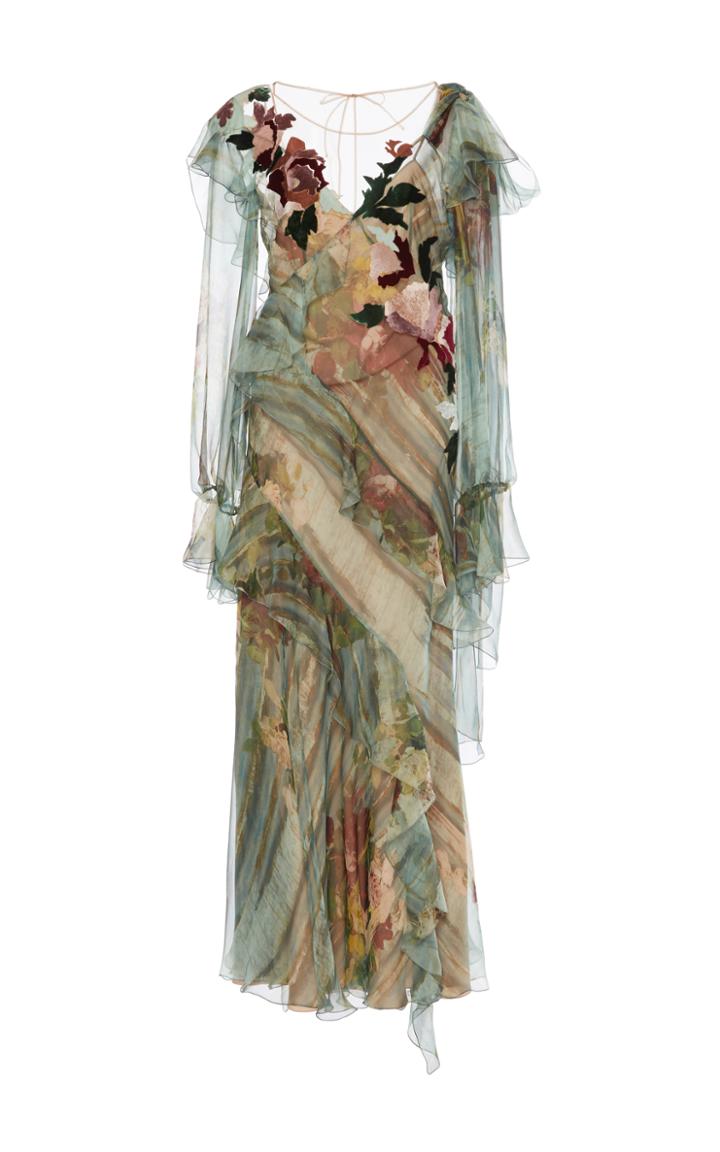 Alberta Ferretti Chiffon Gown