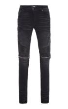 Moda Operandi Amiri Mx2 Zip-detailed Skinny Jeans Size: 30