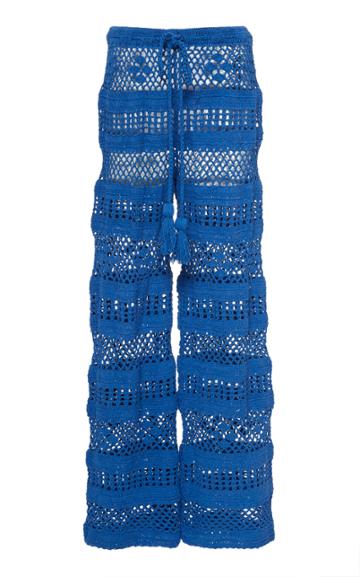 Akoia Swim Lilou Crocheted Cotton Wide-leg Pants