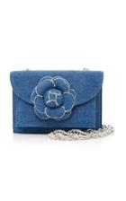 Oscar De La Renta Gardenia Denim Double Crossbody Bag