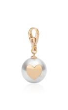 Moda Operandi W.rosado 18k Rose Gold Pearl Id Heart Charm