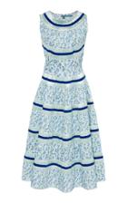 Luisa Beccaria Sleeveless Cotton Blend Floral Dress