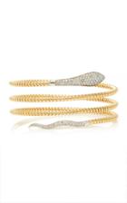 Sheryl Lowe 14k Yellow Gold And Sterling Silver Snake Bracelet