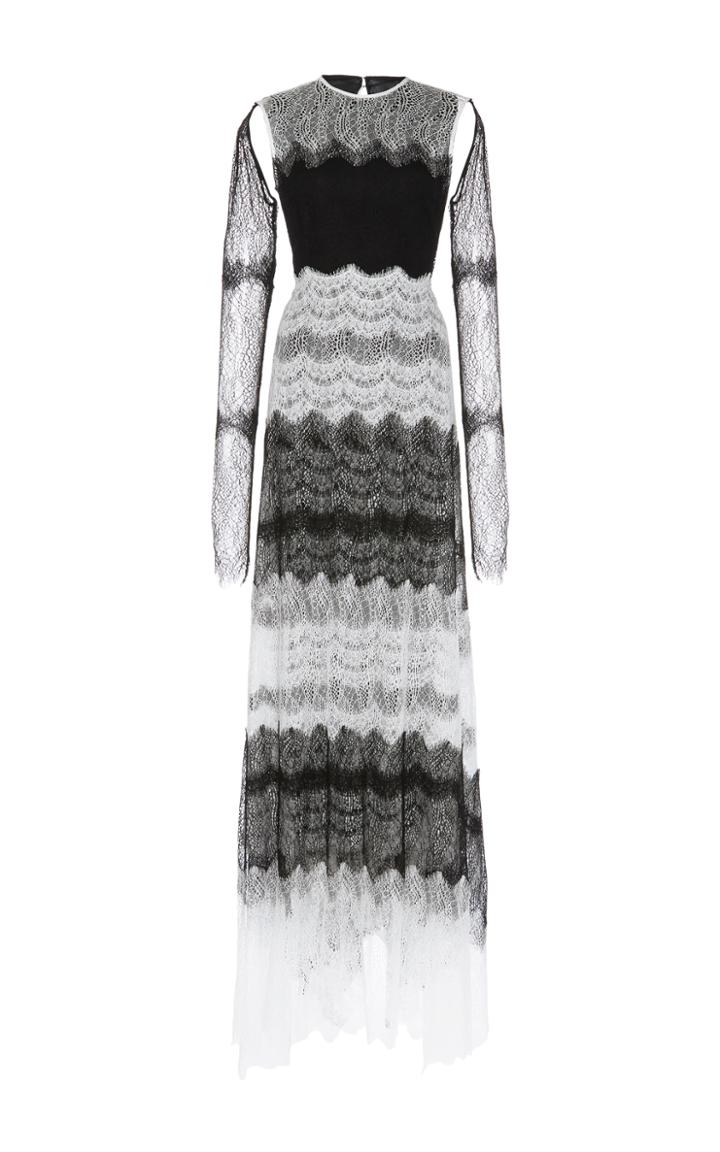 Emilio De La Morena Long Sleeve Lace Dress