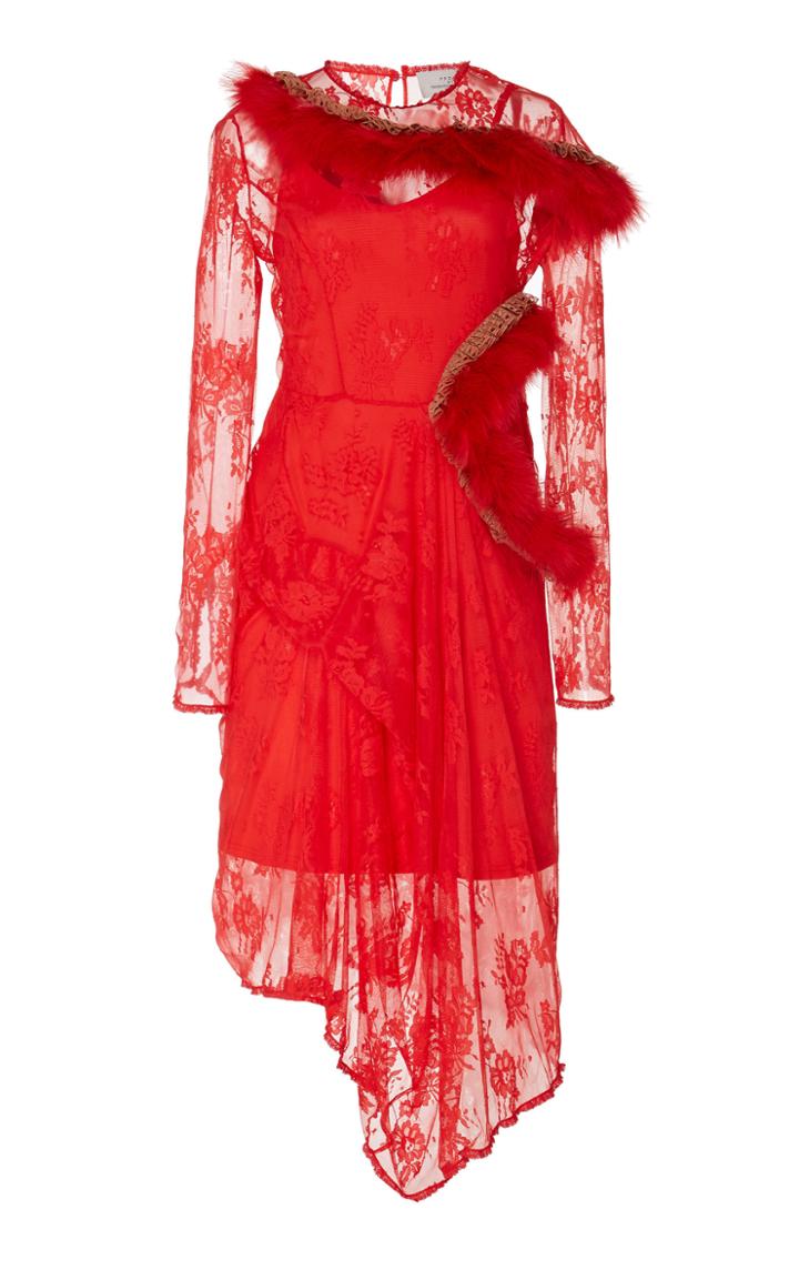 Preen By Thornton Bregazzi Jeane Embellished Lace Midi Dress