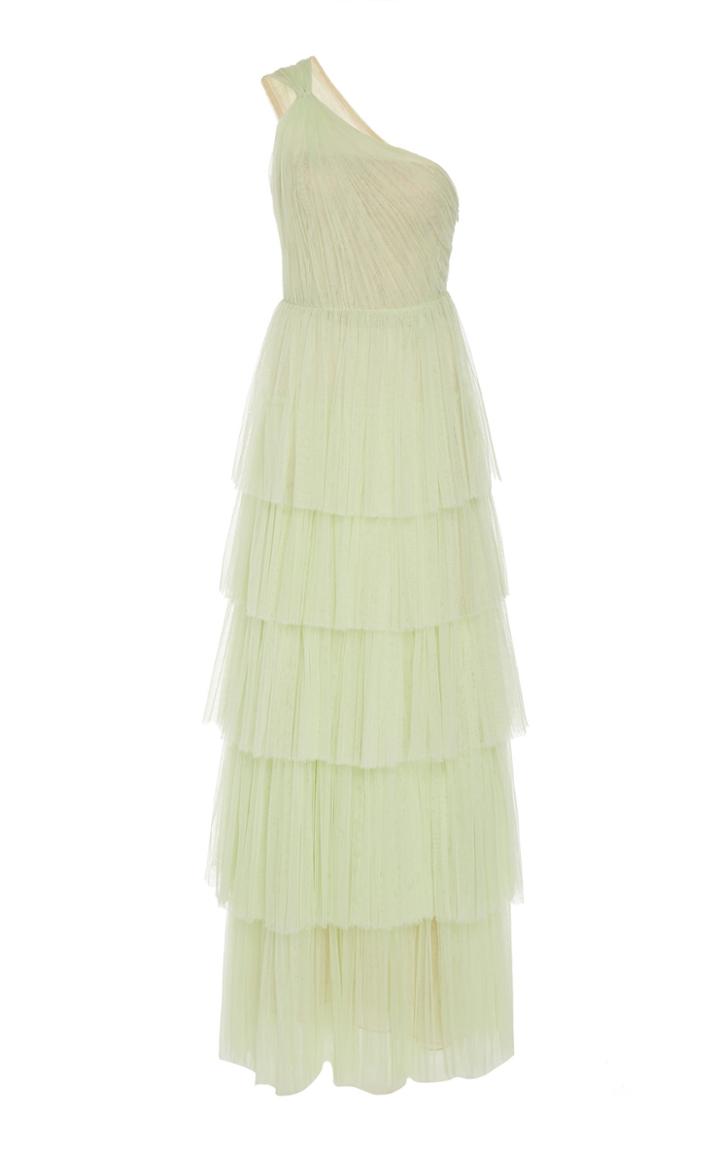 Jason Wu Collection One Shoulder Tulle Cotton-blend Gown