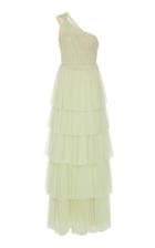 Jason Wu Collection One Shoulder Tulle Cotton-blend Gown