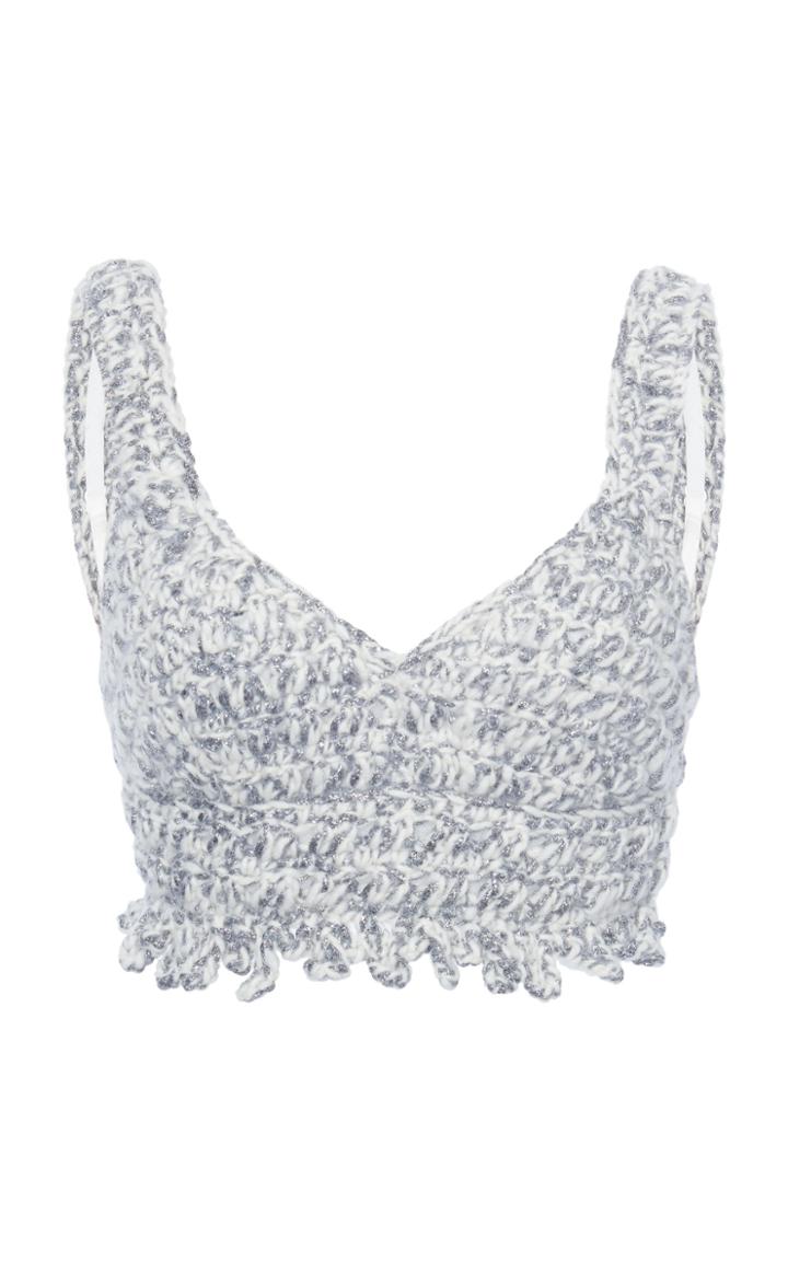 Moda Operandi Dolce & Gabbana Frilled Crochet-knit Cropped Top