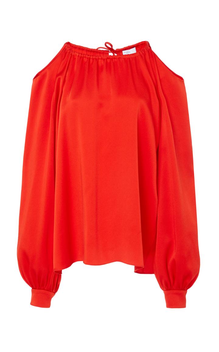 Rosetta Getty Cutout-shoulder Crepe Top