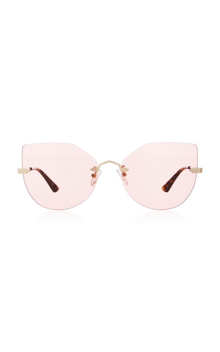 Mcq Sunglasses Cat-eye Gold-tone Metal Sunglasses