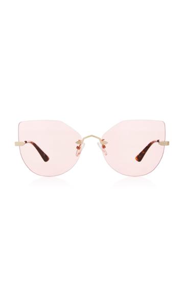 Mcq Sunglasses Cat-eye Gold-tone Metal Sunglasses