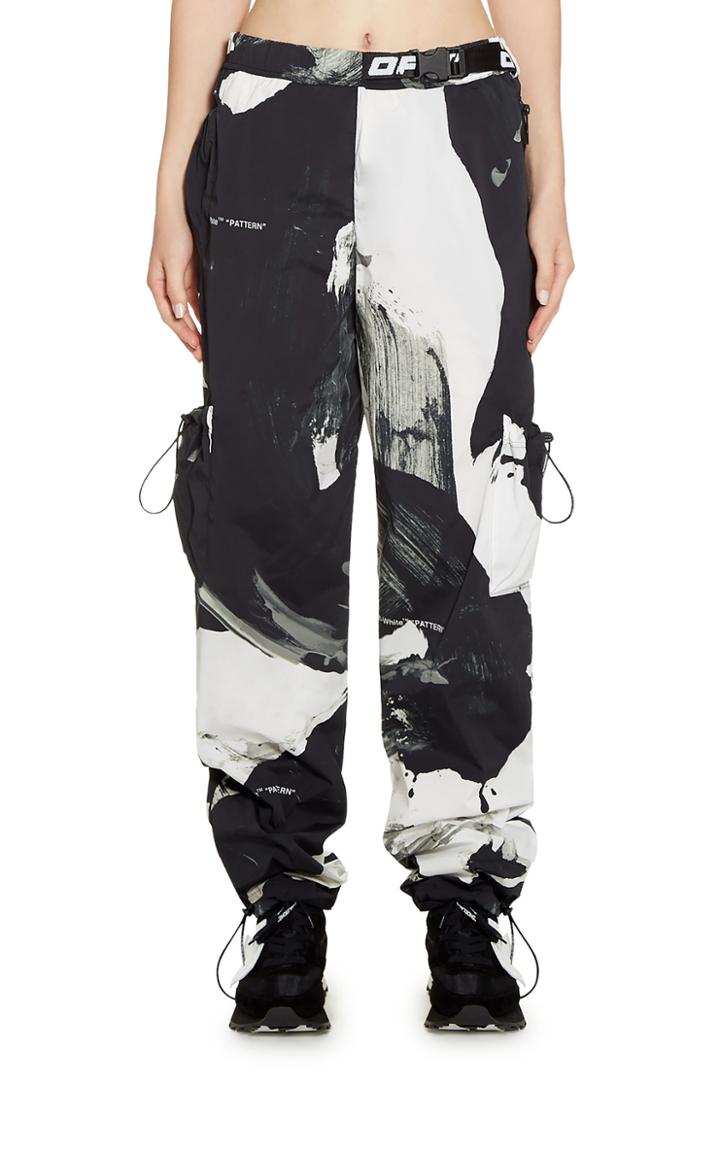 Moda Operandi Off-white C/o Virgil Abloh Paint-print Active Cargo Pants Size: Xxs