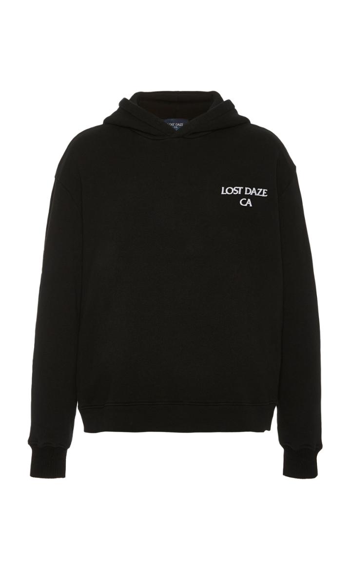 Lost Daze Collage Cotton Hooded Sweatshirt