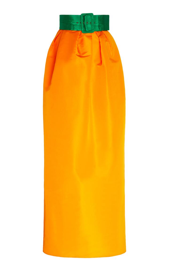 Moda Operandi Rosie Assoulin Pleated Belted Silk Skirt Size: 2