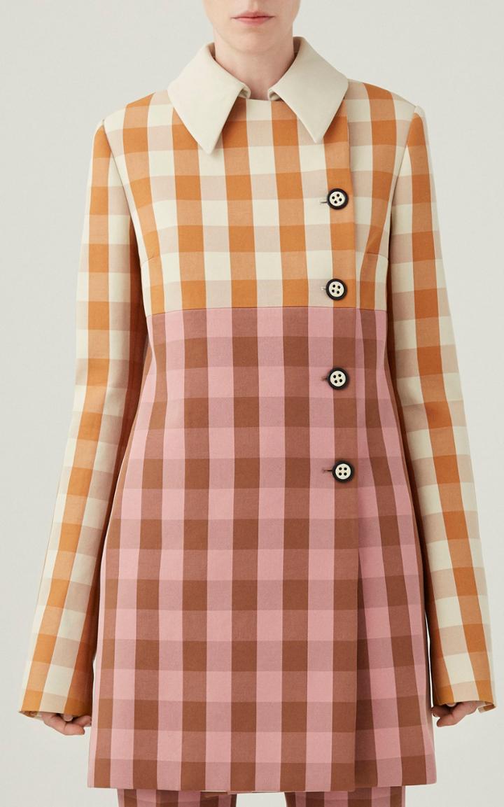 Moda Operandi Marina Moscone Gingham Coat Dress