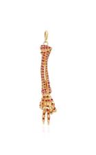 Luis Morais To The Bone Long Peace Sign Charm With Gemfields Rubies