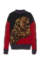 Versace Leopard Jacquard Knit Sweater