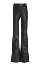 Moda Operandi Veronica Beard Beverly Vegan Leather High-rise Flared Jeans