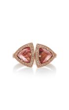 Jacquie Aiche Double Pink Tourmaline Pyramid Open Ring