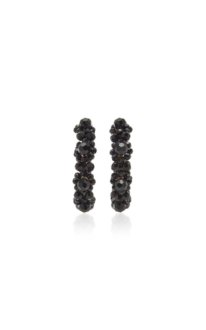 Simone Rocha Daisy Crystal Hoop Earrings