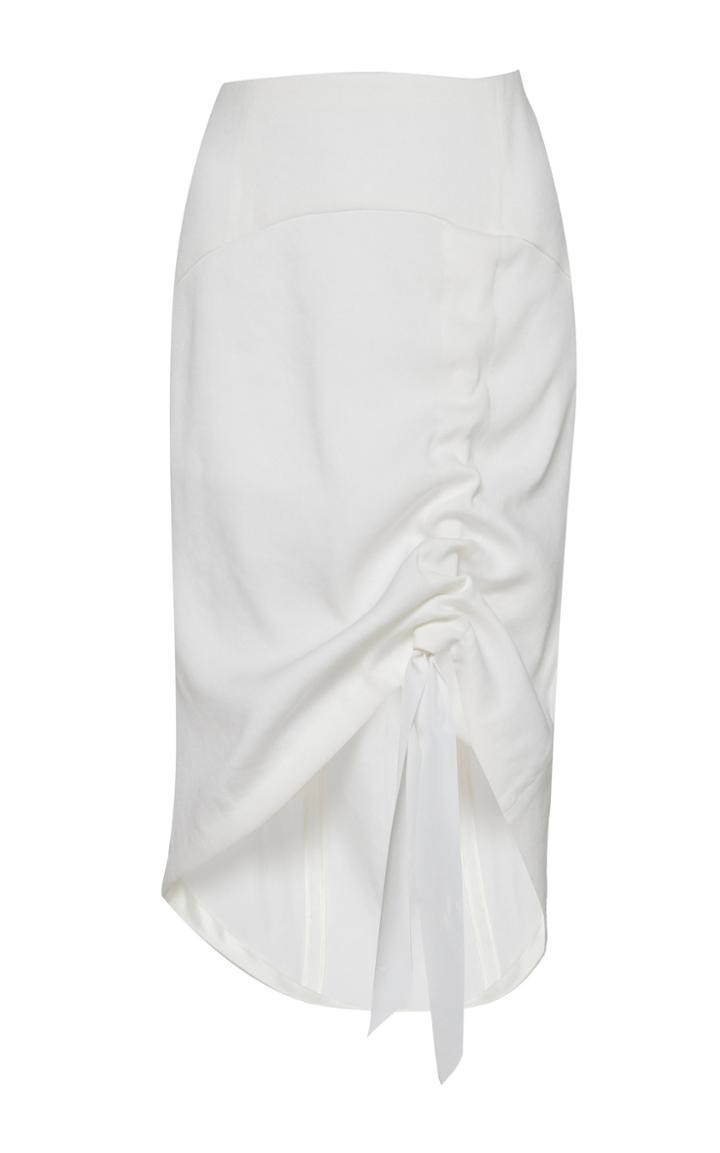 Olivier Theyskens Temper Ruched Satin Skirt