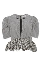 Isa Arfen Mini Check Deep V Top