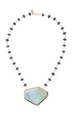 Sheryl Lowe 14k Gold, Sapphire And Opal Necklace