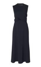 Victoria Beckham Draped Georgette Midi Dress Size: 8