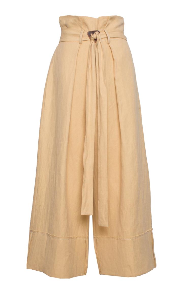 Kitx Straw Tuck Waist Belted Trouser