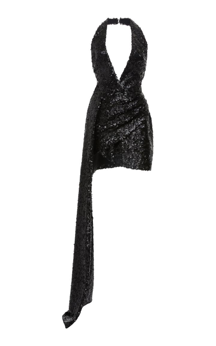 Elie Saab Paillettes Embellished Tulle Mini Dress