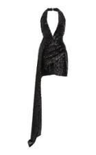 Elie Saab Paillettes Embellished Tulle Mini Dress