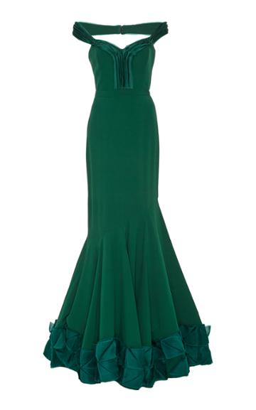 Alexandra Vidal Off The Shoulder Mermaid Gown