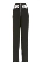 Moda Operandi Dion Lee Fishnet-detailed Wool-blend Pants