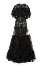 Giambattista Valli Floral Tiered Tulle Gown