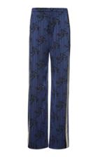 Lanvin Stripes And Flower Jacquard Trousers