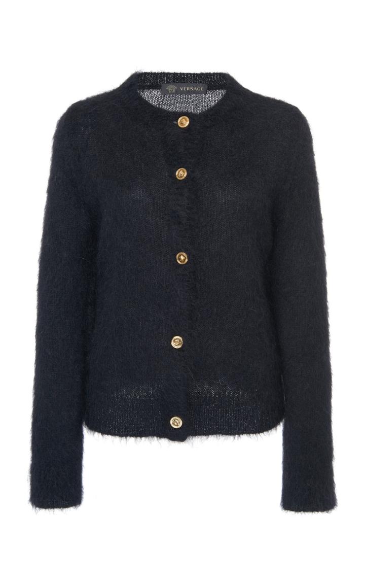 Versace Button Front Knit Cardigan