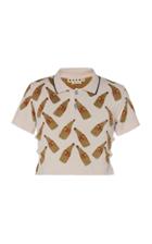 Marni Printed Cropped Polo Shirt