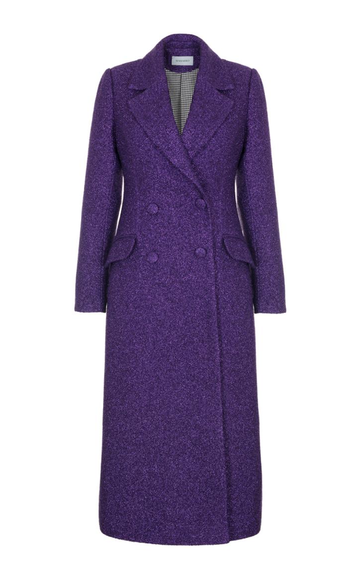 Rasario Double Breasted Lurex Coat