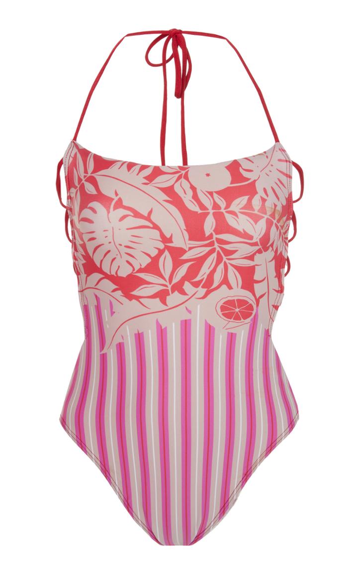 Cushnie Open-back Striped One Piece