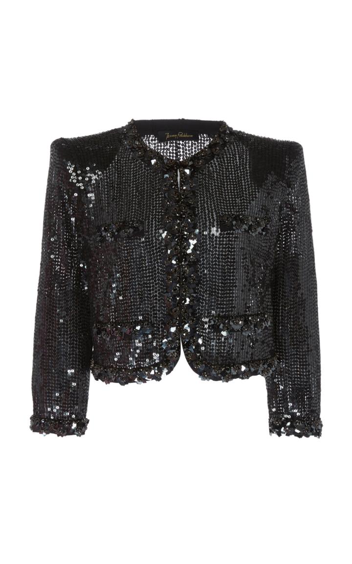 Jenny Packham Tia Sequined Tulle Jacket