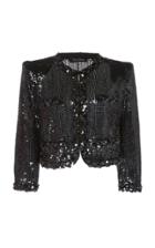 Jenny Packham Tia Sequined Tulle Jacket