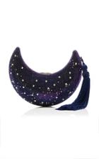 Judith Leiber Couture Galaxy Crescent Moon Crystal Clutch