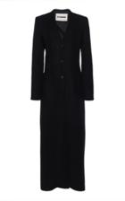 Jil Sander Small Collar Wool Maxi Coat