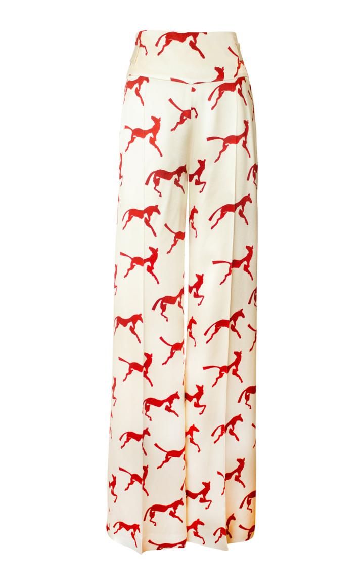 Alejandra Alonso Rojas Printed Wide-leg Trousers