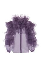 Moda Operandi Alberta Ferretti Ruffled Silk-chiffon Blouse