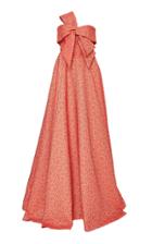 Lela Rose Bow Front Strapless Gown