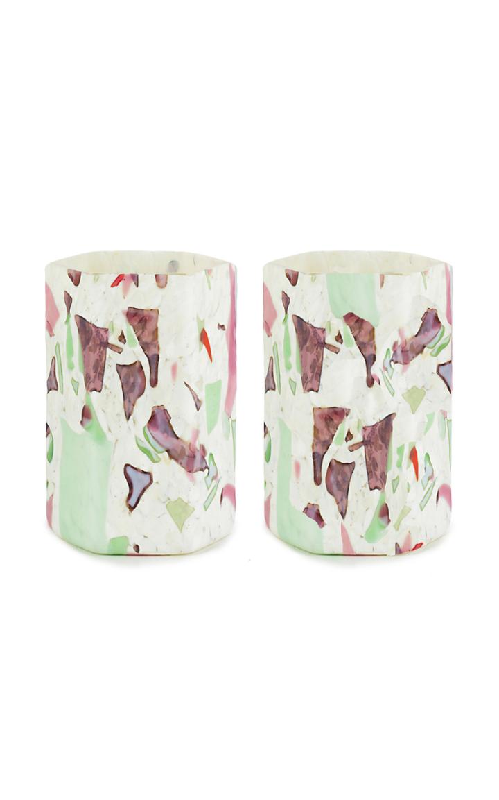 Moda Operandi Stories Of Italy Set Of 2 Nougat Spring Hex Glasses