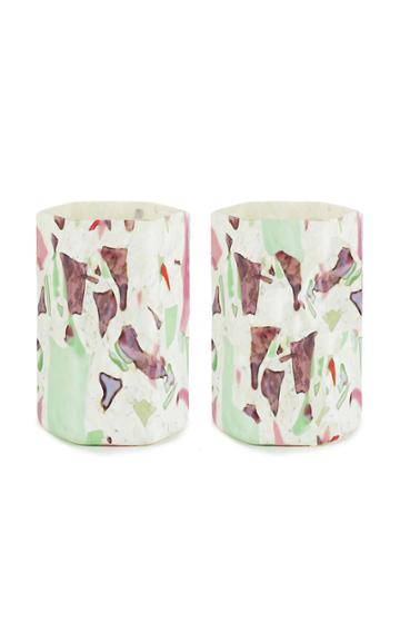 Moda Operandi Stories Of Italy Set Of 2 Nougat Spring Hex Glasses