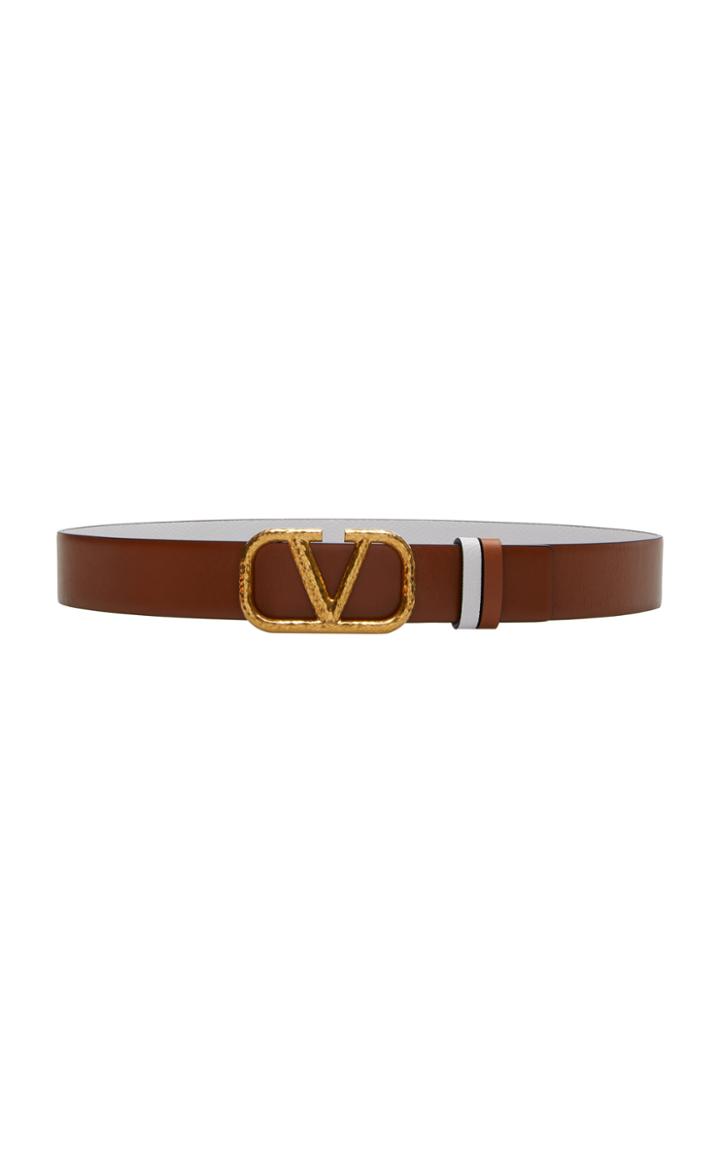 Moda Operandi Valentino Valentino Garavani Reversible Gold-tone Vlogo Belt